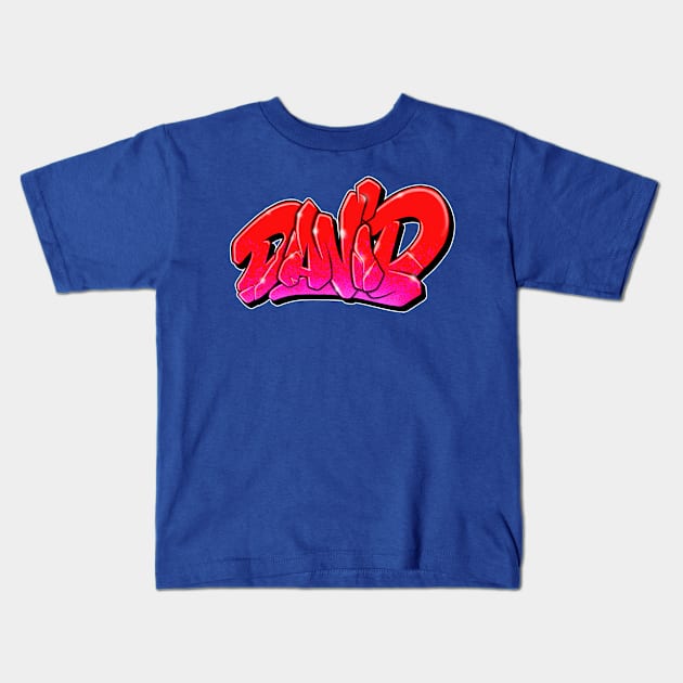 David graffiti name Kids T-Shirt by joax